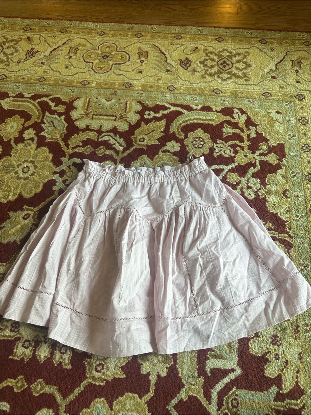 Light purple Tiered Cotton Skirt - Picture 1 of 3